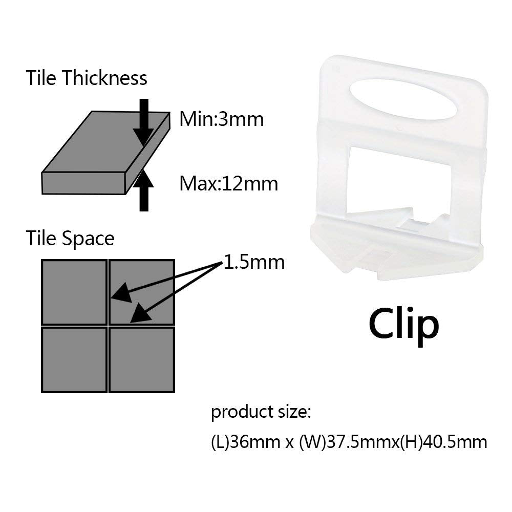 Tile Leveling System Clips 1.5mm / 1/16