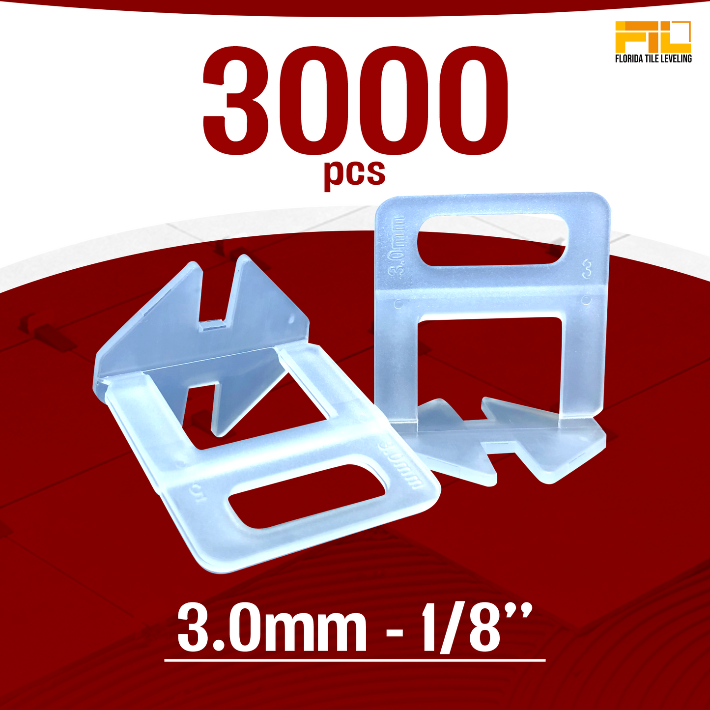 Tile Leveling System Clips - 3.0mm / 1/8