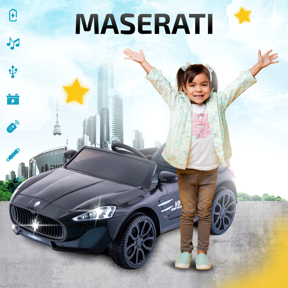 Ride On Car Maserati Ghibli Electric 12v Car with Remote Controle